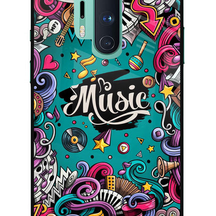 Music Graffiti Oneplus 8 Pro Glass Case