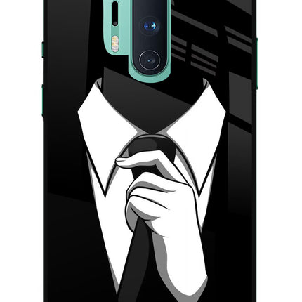 Black Tie Oneplus 8 Pro Glass Case