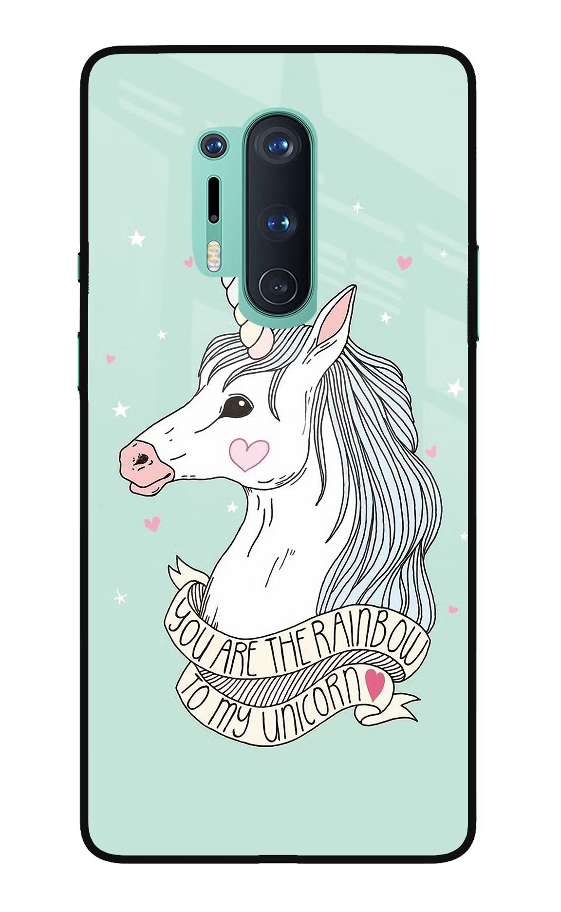 Unicorn Wallpaper Oneplus 8 Pro Glass Case Back Cover by Casekaro