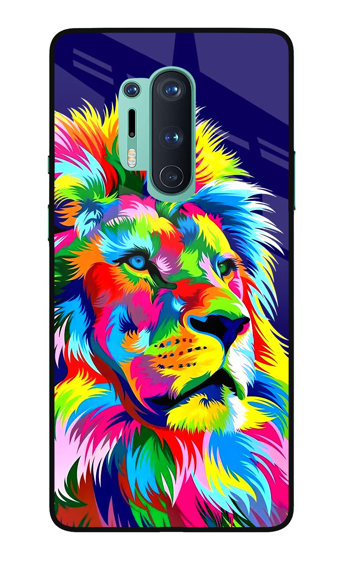 Vector Art Lion Oneplus 8 Pro Glass Case