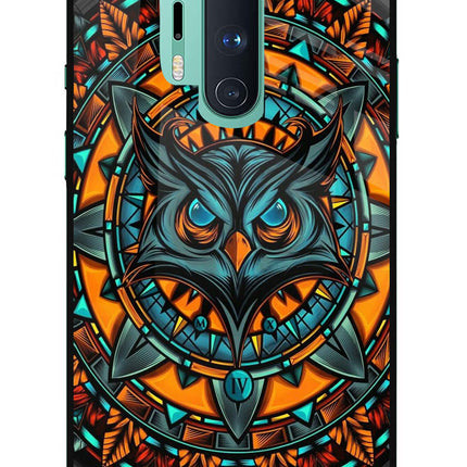 Angry Owl Art Oneplus 8 Pro Glass Case