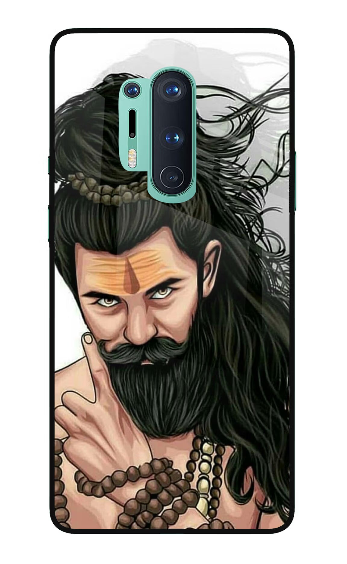 Mahadev Oneplus 8 Pro Glass Case Back Cover by Casekaro