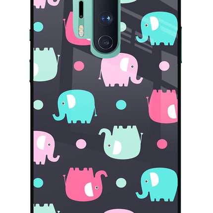 Elephants Oneplus 8 Pro Glass Case