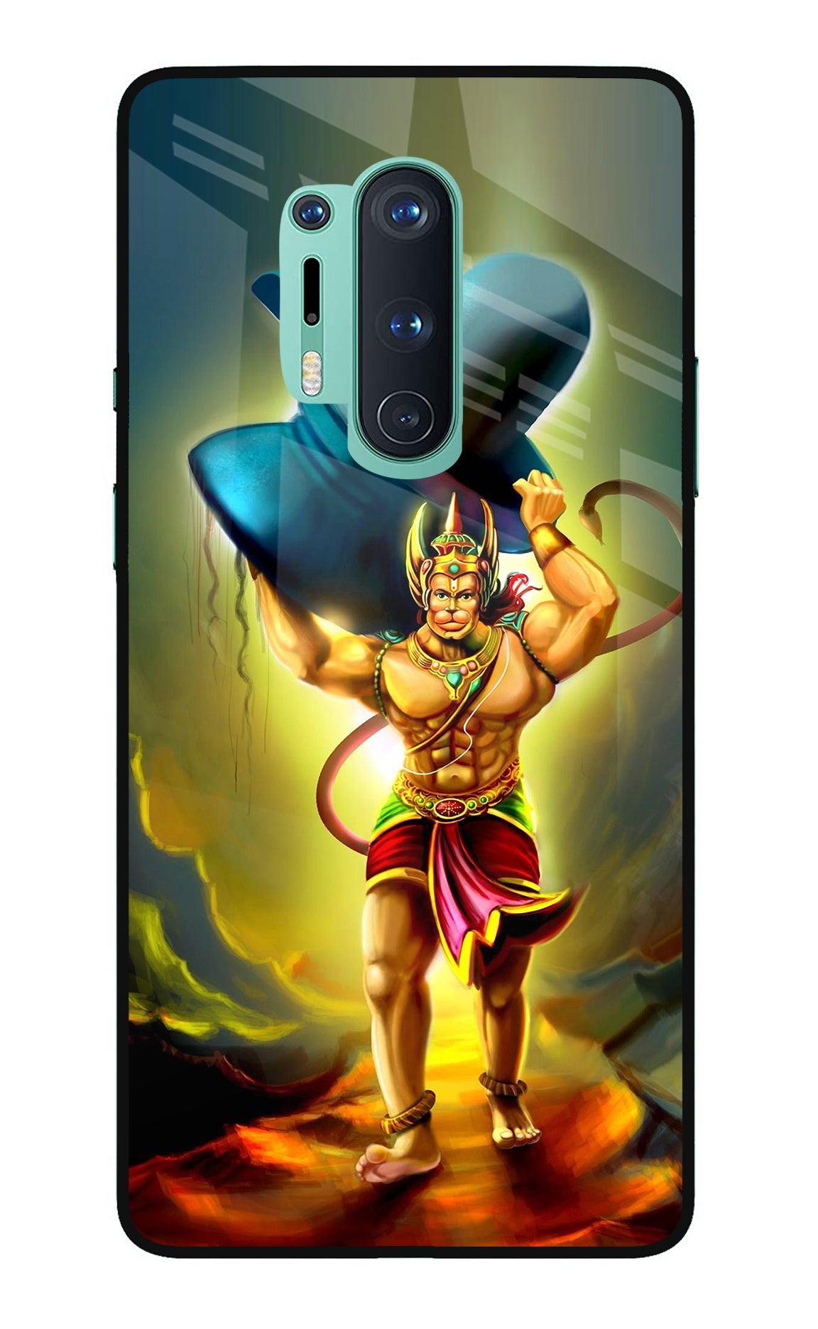 Lord Hanuman Oneplus 8 Pro Glass Case