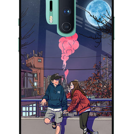 Chilling Couple Oneplus 8 Pro Glass Case
