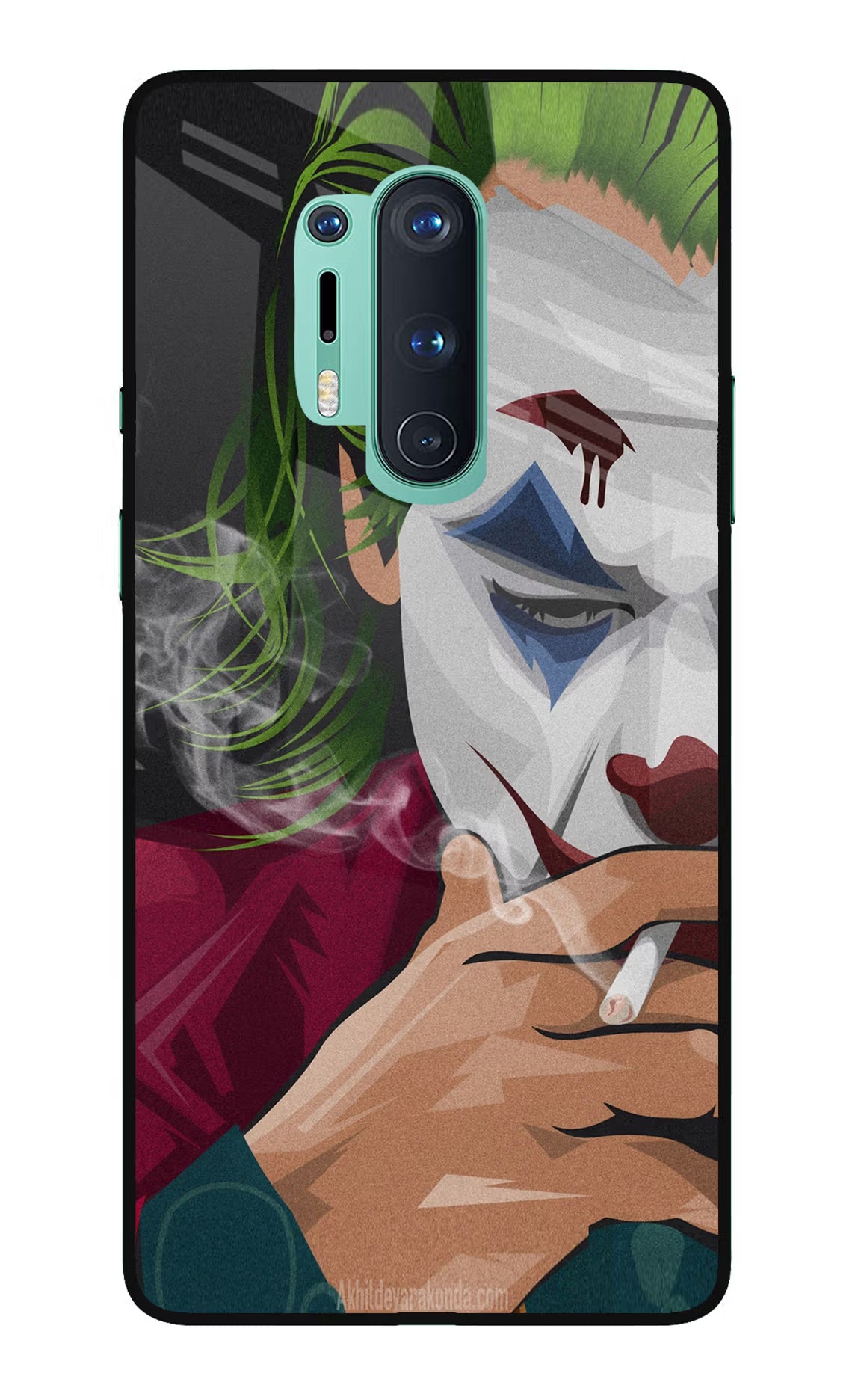 Joker Smoking Oneplus 8 Pro Glass Case Back Cover by Casekaro