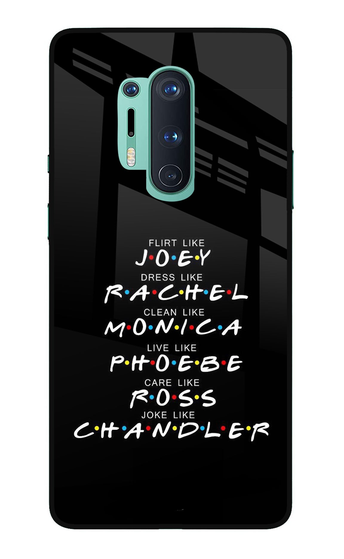 FRIENDS Character Oneplus 8 Pro Glass Case