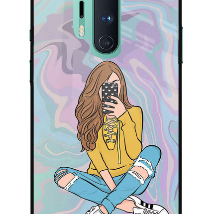 Selfie Girl Oneplus 8 Pro Glass Case