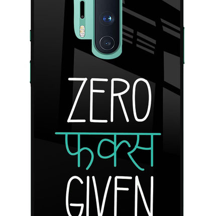 Zero Fucks Given Oneplus 8 Pro Glass Case