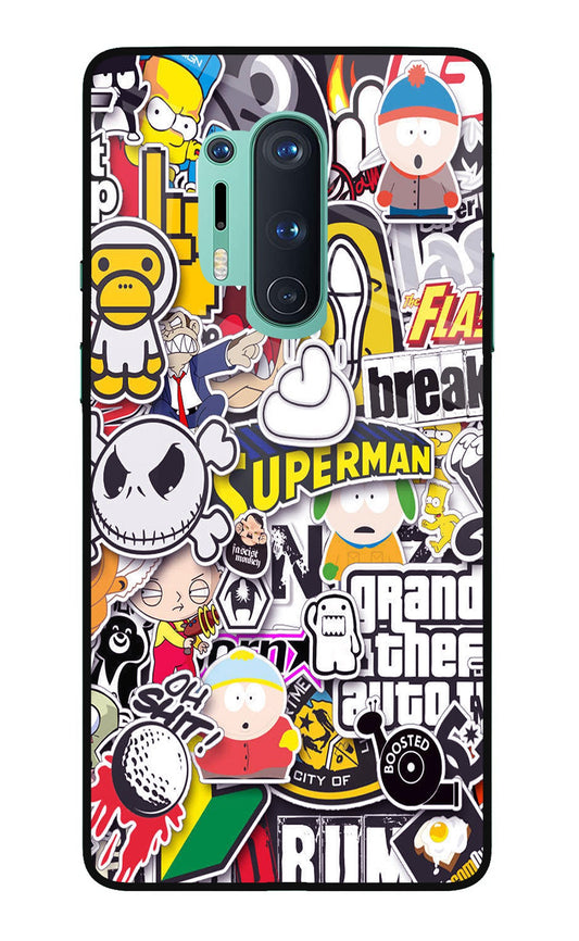 Sticker Bomb Oneplus 8 Pro Glass Case