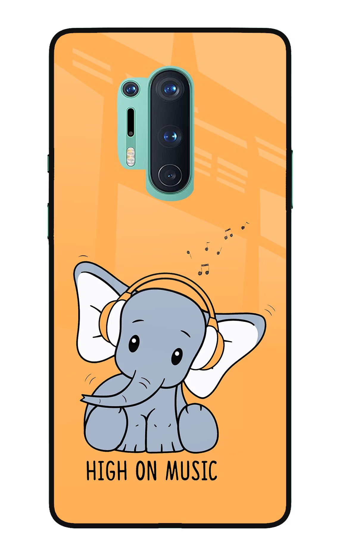 High On Music Oneplus 8 Pro Glass Case Back Cover by Casekaro