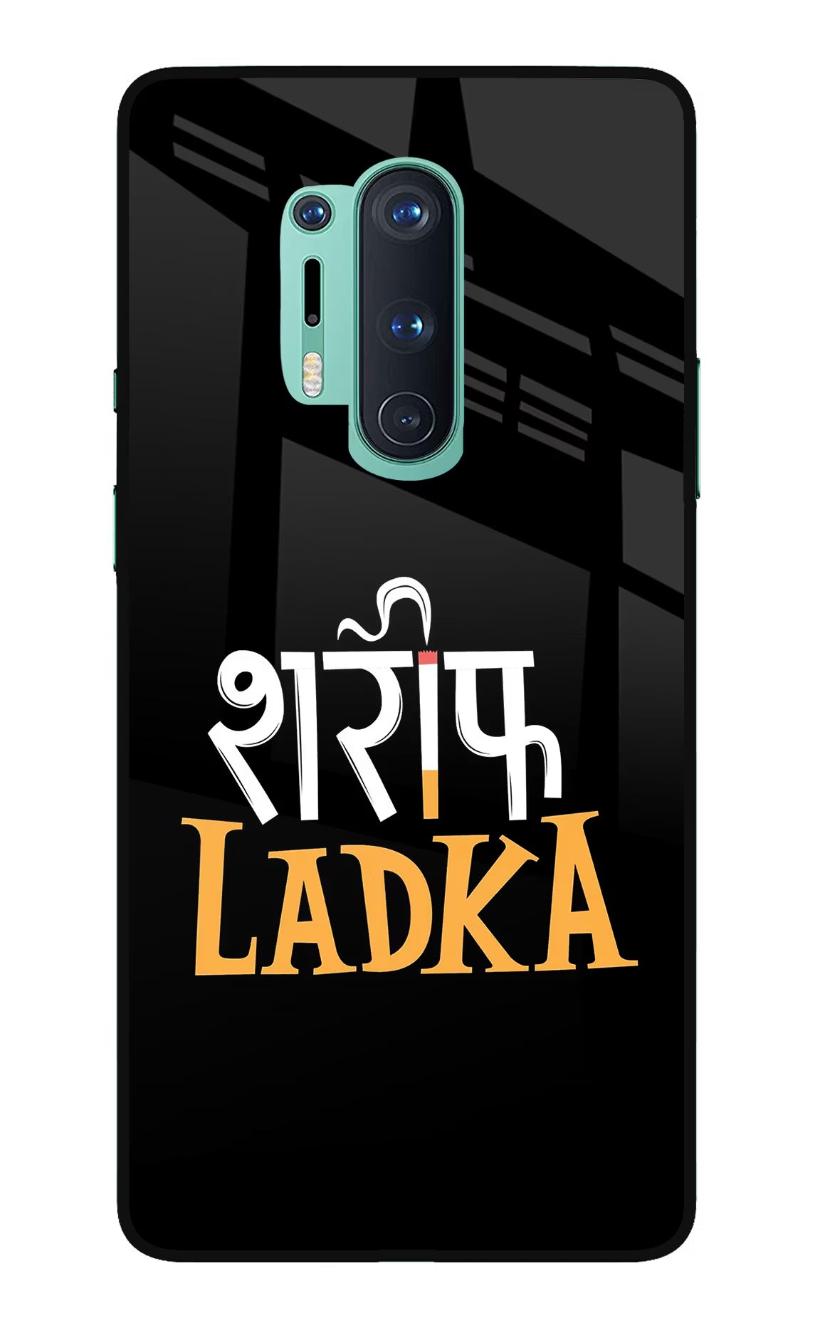 Shareef Ladka Oneplus 8 Pro Glass Case Back Cover by Casekaro