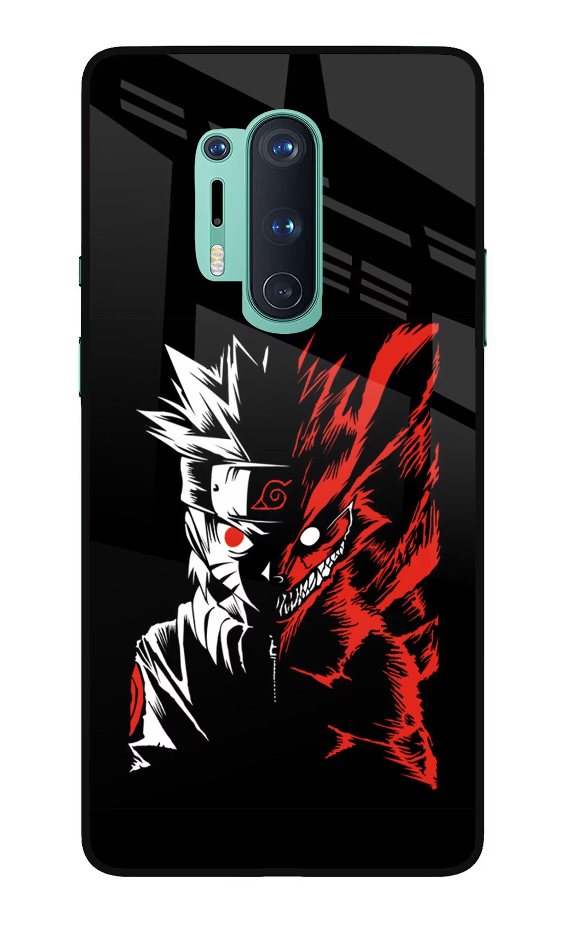 Naruto Two Face Oneplus 8 Pro Glass Case Back Cover by Casekaro