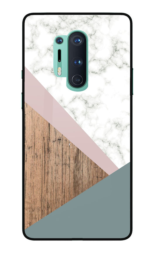 Marble wood Abstract Oneplus 8 Pro Glass Case