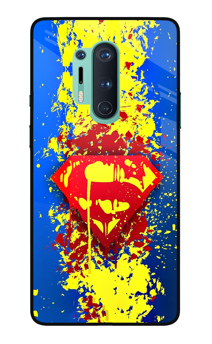Superman logo Oneplus 8 Pro Back Cover, Glass case