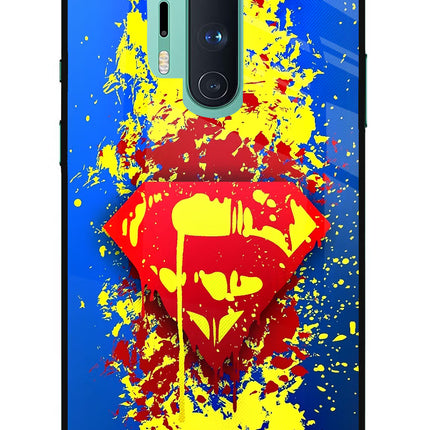 Superman logo Oneplus 8 Pro Glass Case