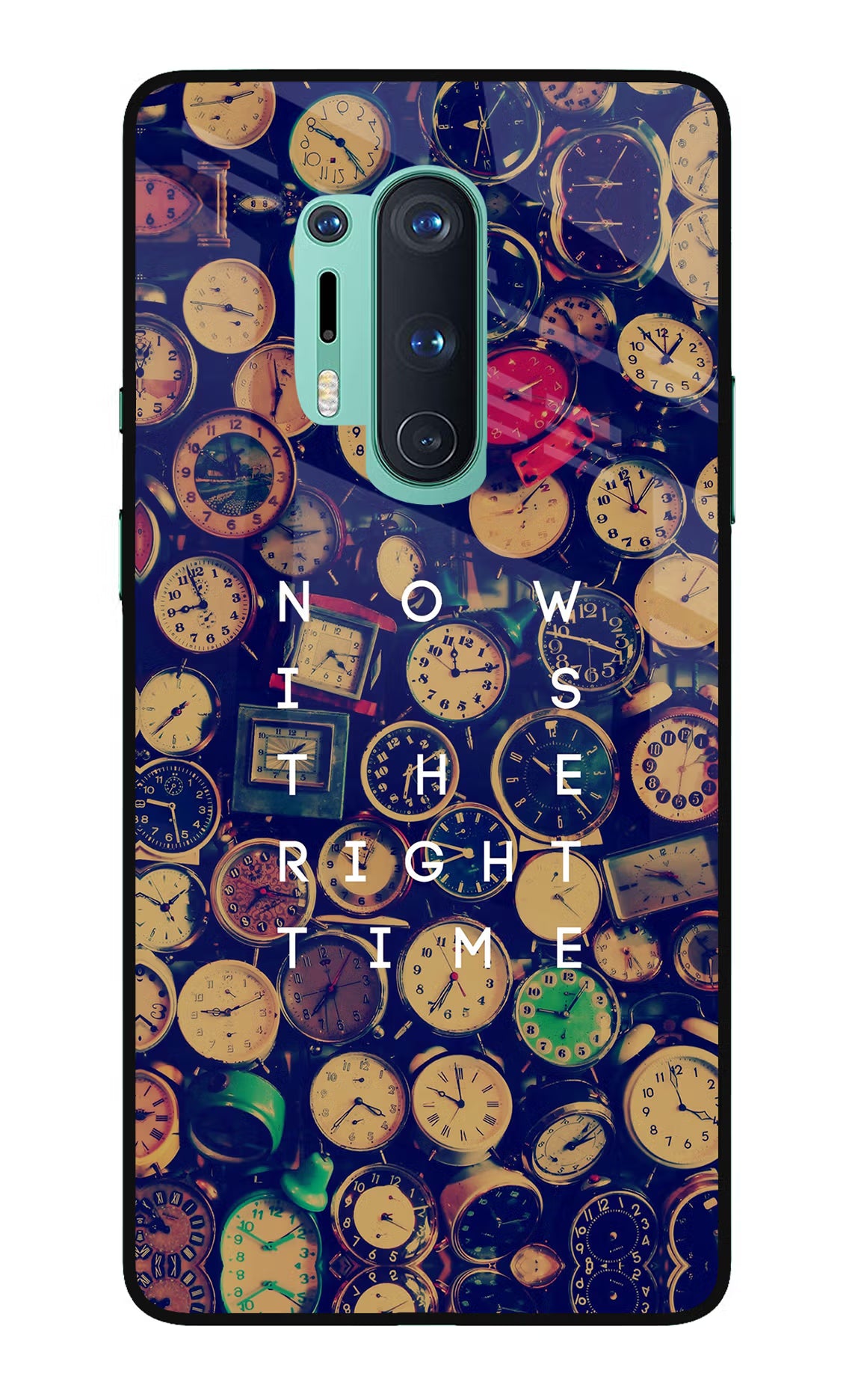 Now is the Right Time Quote Oneplus 8 Pro Glass Case Back Cover by Casekaro