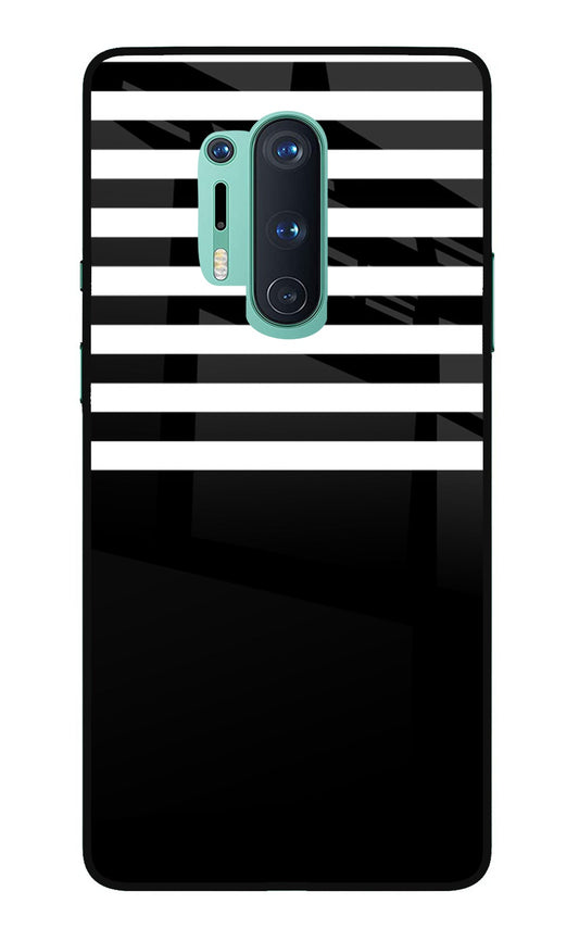 Black and White Print Oneplus 8 Pro Glass Case