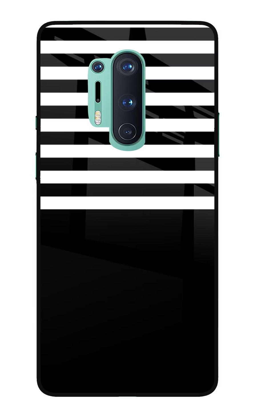 Black and White Print Oneplus 8 Pro Back Cover, Glass case
