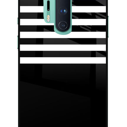 Black and White Print Oneplus 8 Pro Glass Case