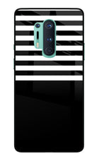 Black and White Print Oneplus 8 Pro Glass Case