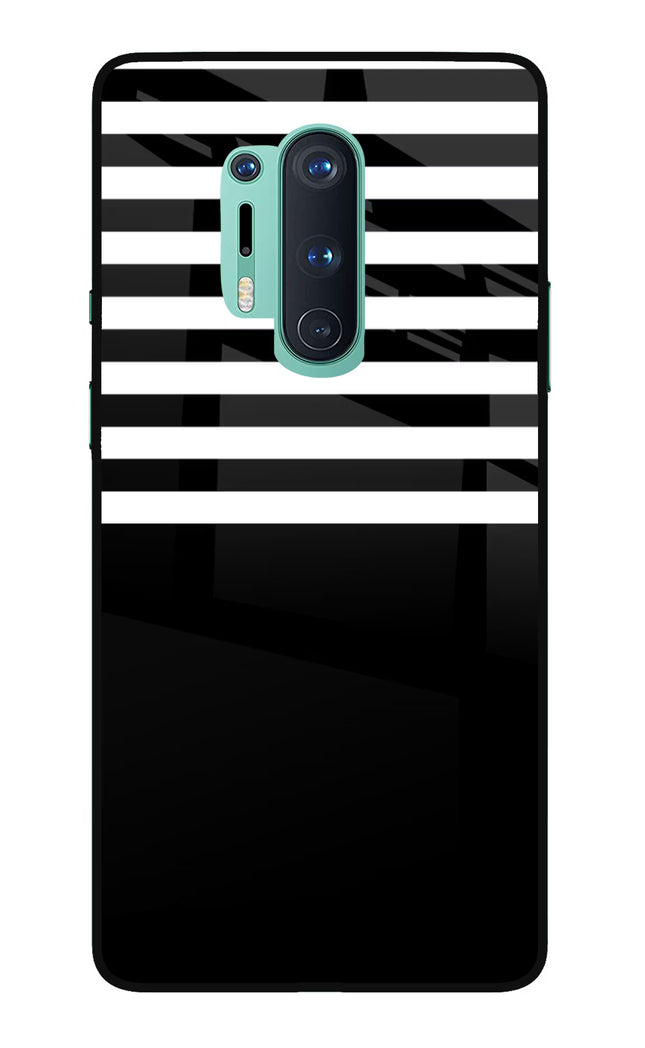 Black and White Print Oneplus 8 Pro Glass Case