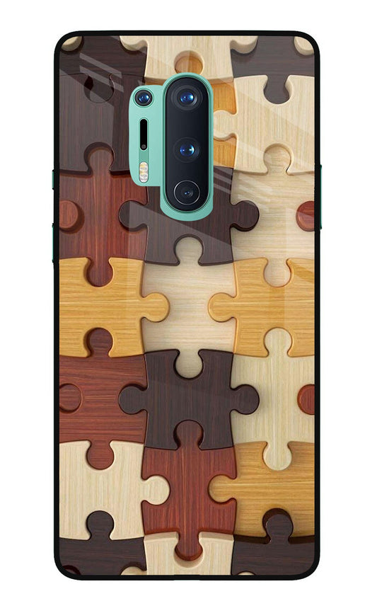 Wooden Puzzle Oneplus 8 Pro Glass Case