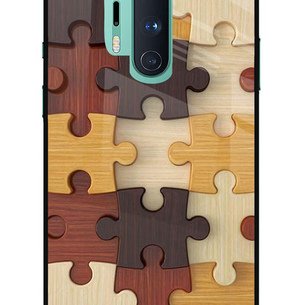 Wooden Puzzle Oneplus 8 Pro Glass Case