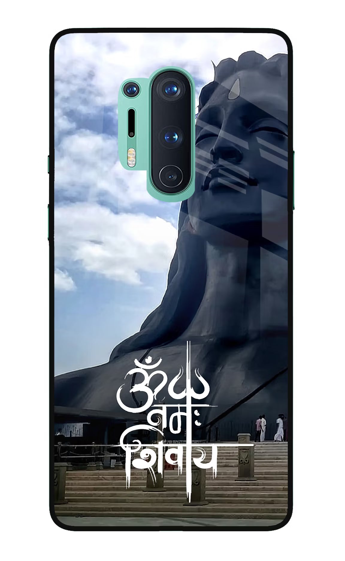 Om Namah Shivay Oneplus 8 Pro Glass Case Back Cover by Casekaro