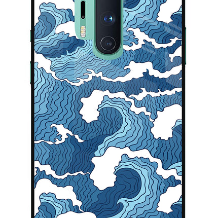 Blue Waves Oneplus 8 Pro Glass Case
