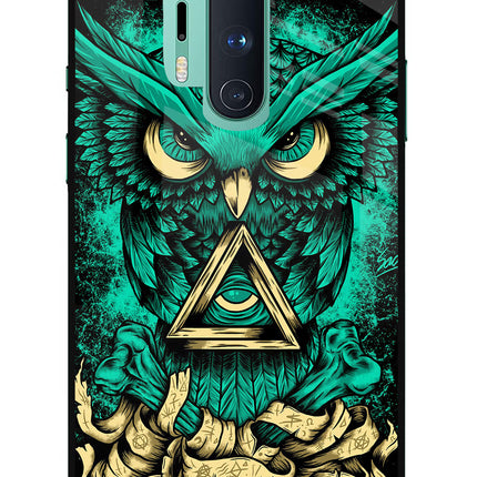 Green Owl Oneplus 8 Pro Glass Case