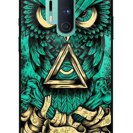 Green Owl Oneplus 8 Pro Glass Case