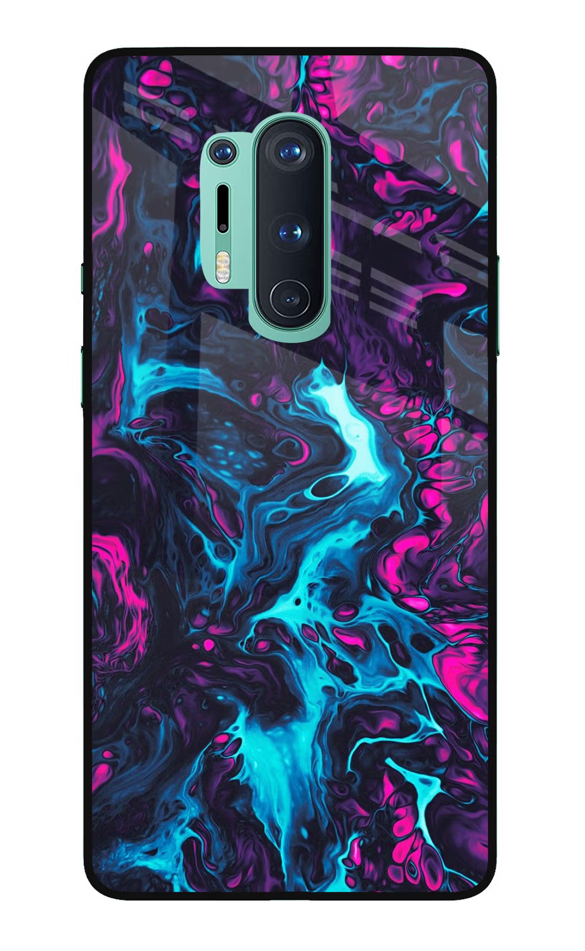 Abstract Oneplus 8 Pro Glass Case Back Cover by Casekaro