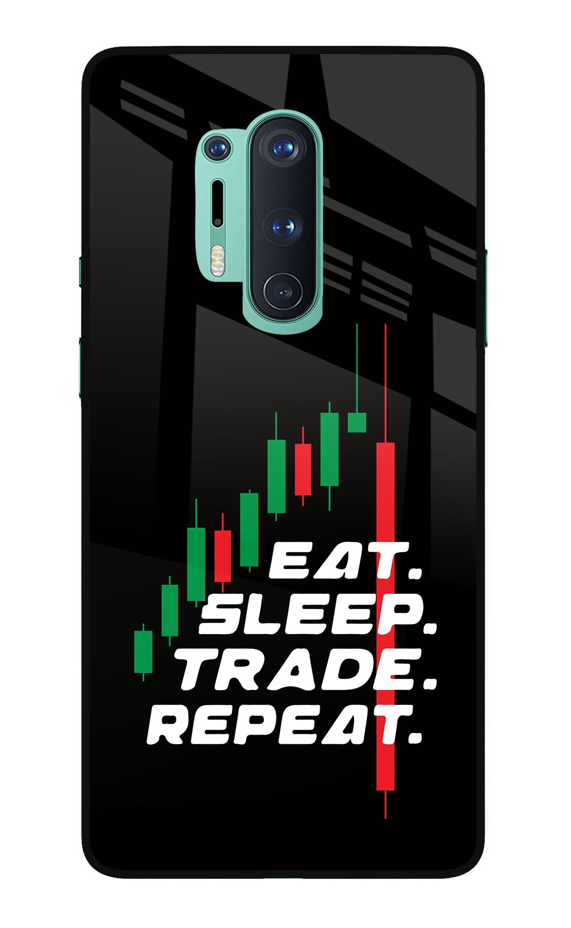 Eat Sleep Trade Repeat Oneplus 8 Pro Back Cover