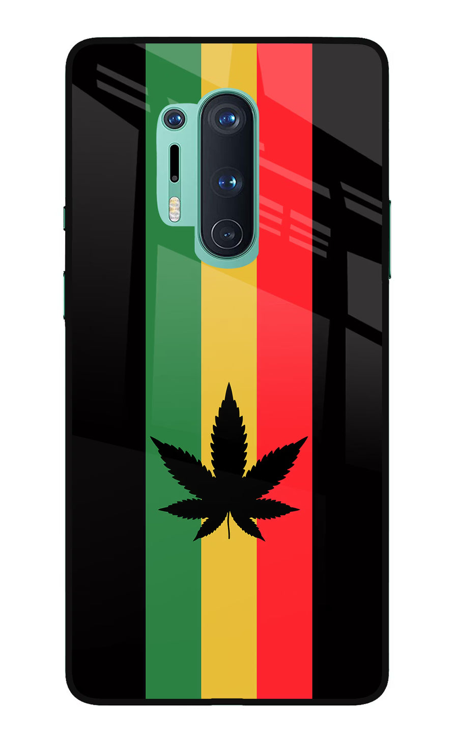 Weed Flag Oneplus 8 Pro Back Cover, Glass case