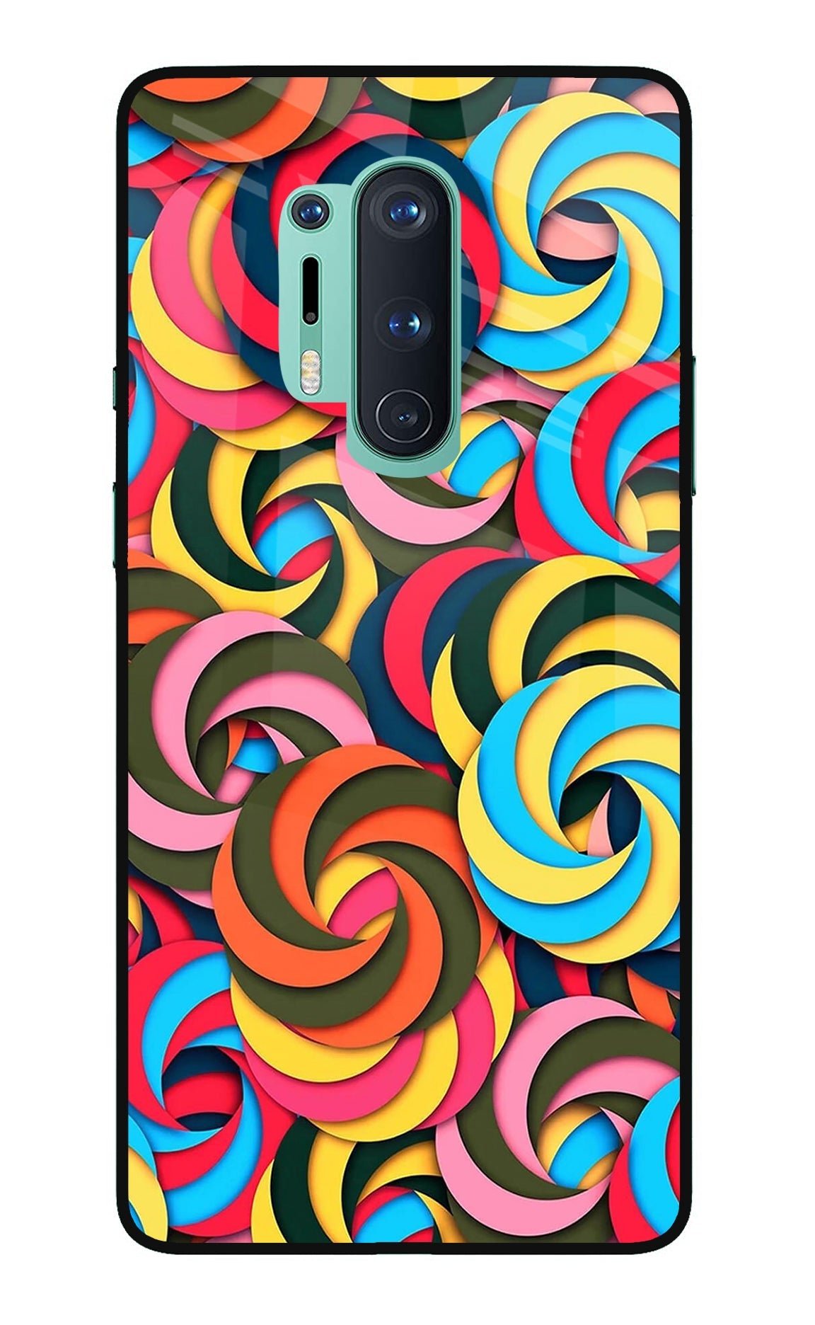 Spiral Pattern Oneplus 8 Pro Glass Case