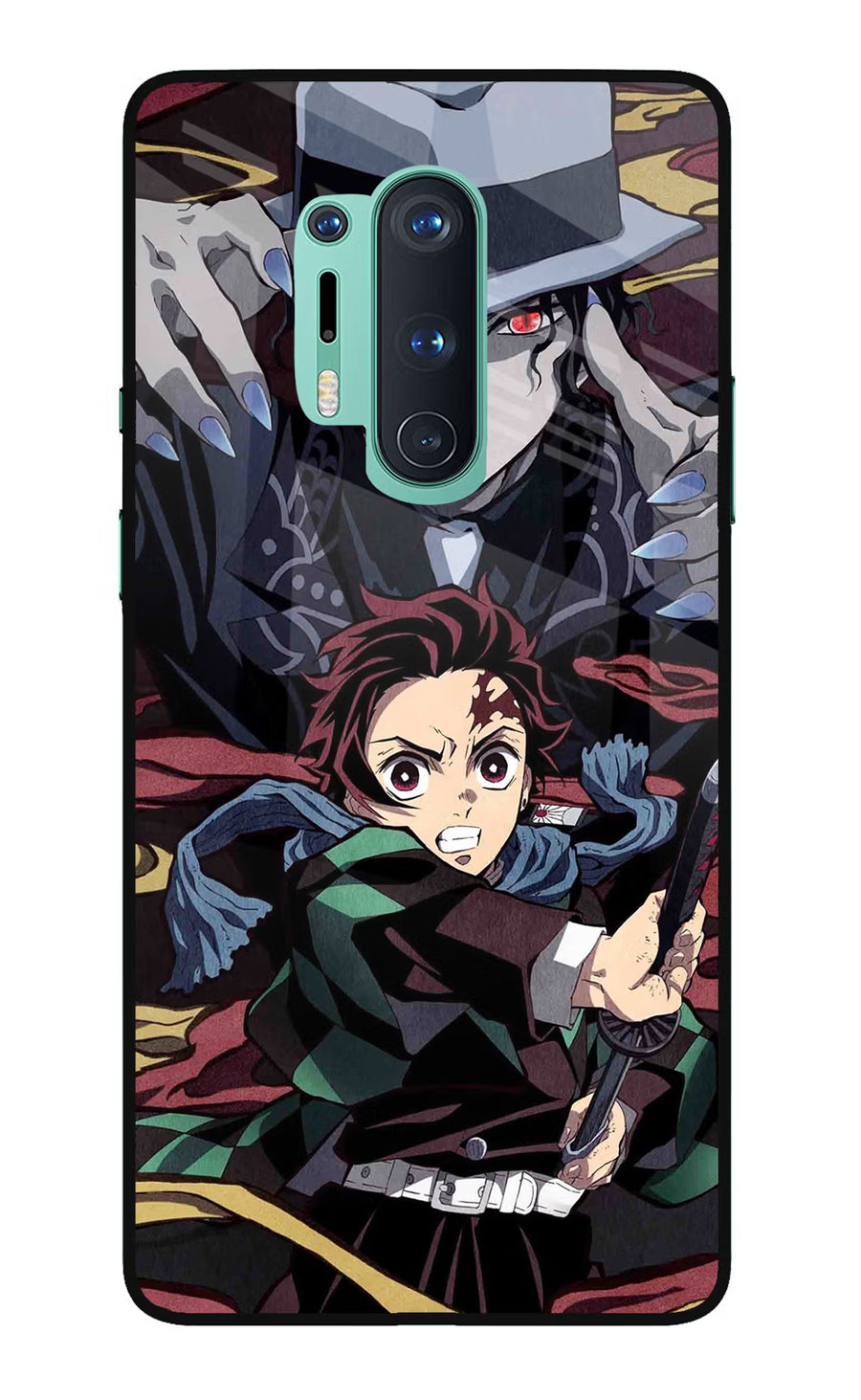 Demon Slayer Oneplus 8 Pro Back Cover, Glass case