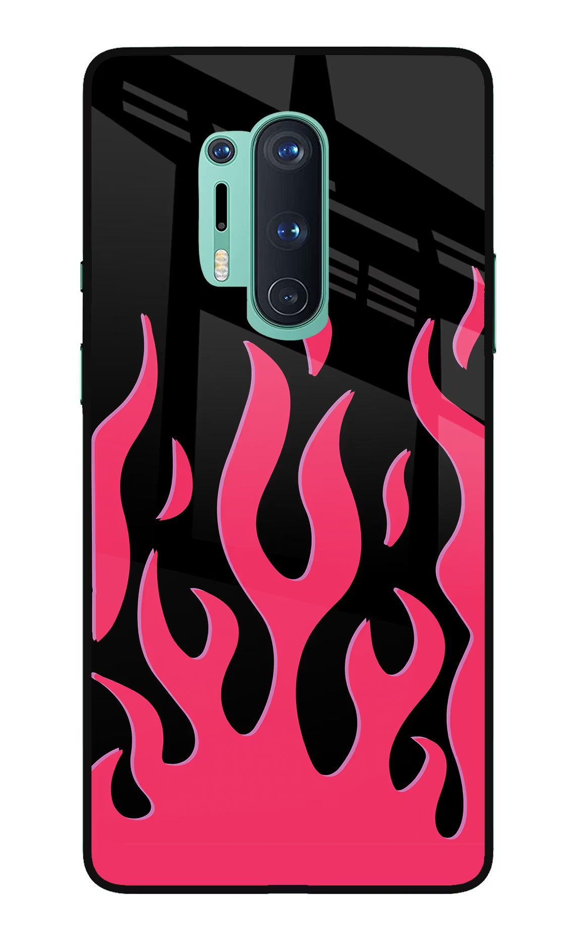 Fire Flames Oneplus 8 Pro Glass Case Back Cover by Casekaro