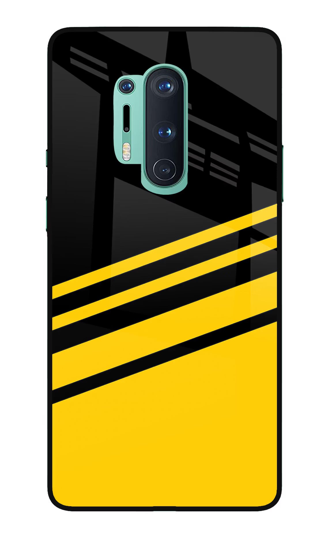 Yellow Shades Oneplus 8 Pro Glass Case Back Cover by Casekaro