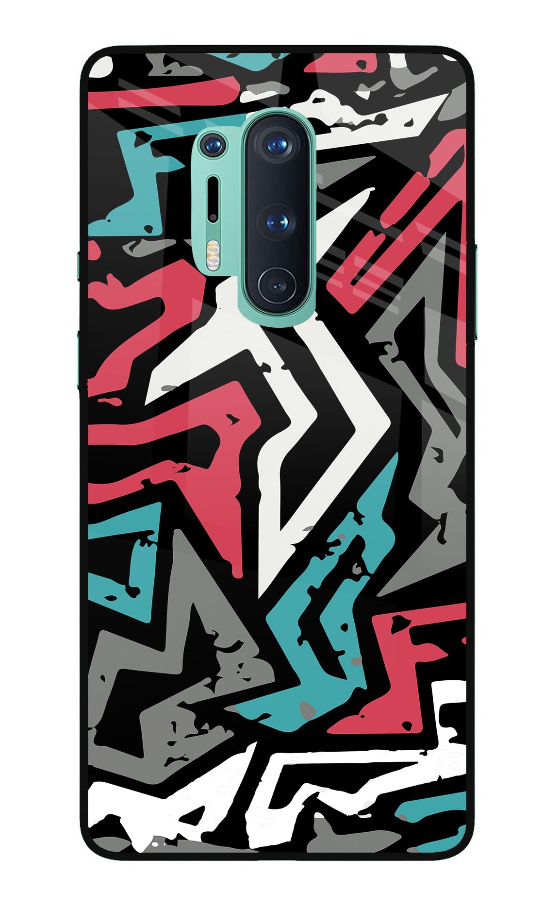 Geometric Graffiti Oneplus 8 Pro Glass Case