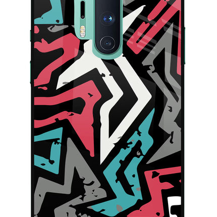 Geometric Graffiti Oneplus 8 Pro Glass Case