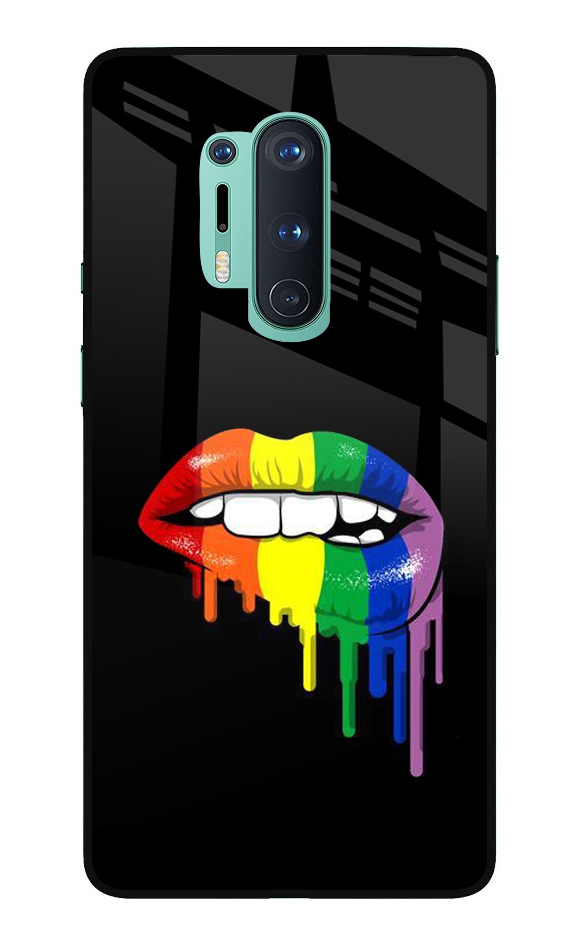 Lips Biting Oneplus 8 Pro Glass Case