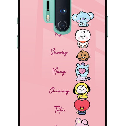 BTS names Oneplus 8 Pro Glass Case