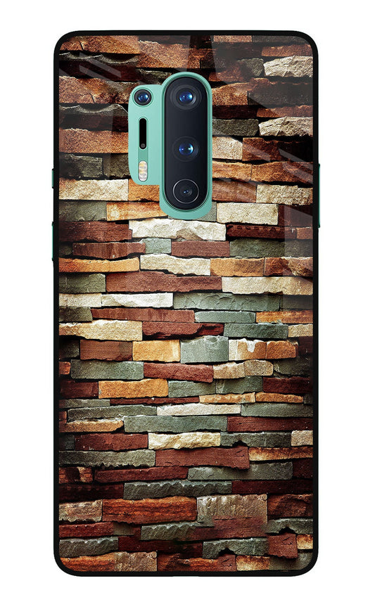 Bricks Pattern Oneplus 8 Pro Glass Case