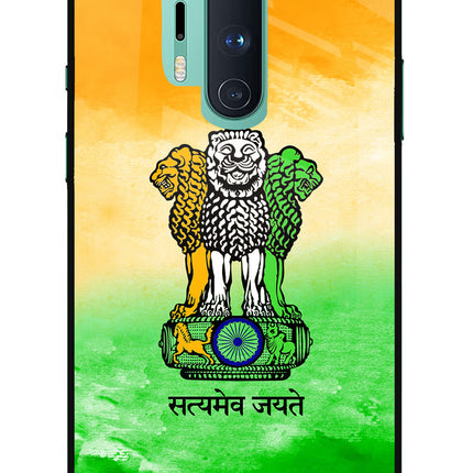 Satyamev Jayate Flag Oneplus 8 Pro Glass Case