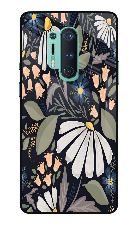 Flowers Art Oneplus 8 Pro Glass Case