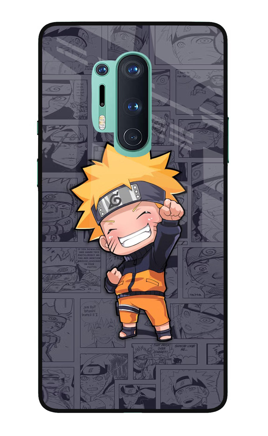 Chota Naruto Oneplus 8 Pro Back Cover, Glass case