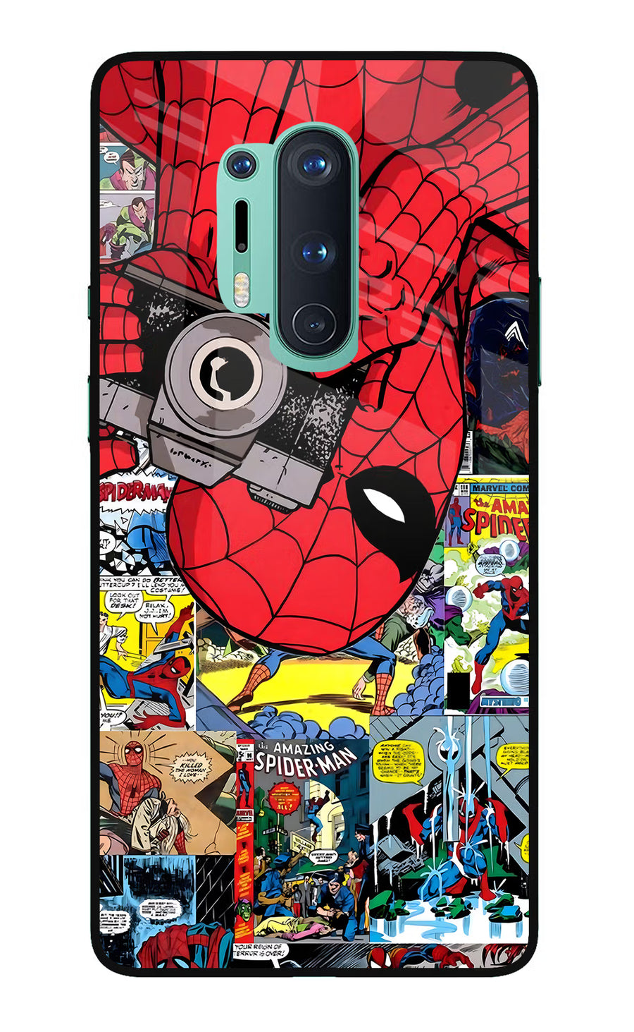 Spider Man Oneplus 8 Pro Back Cover, Glass case