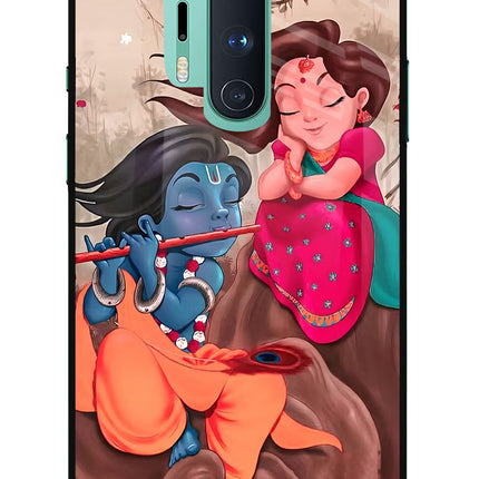 Radhe Krishna Oneplus 8 Pro Glass Case