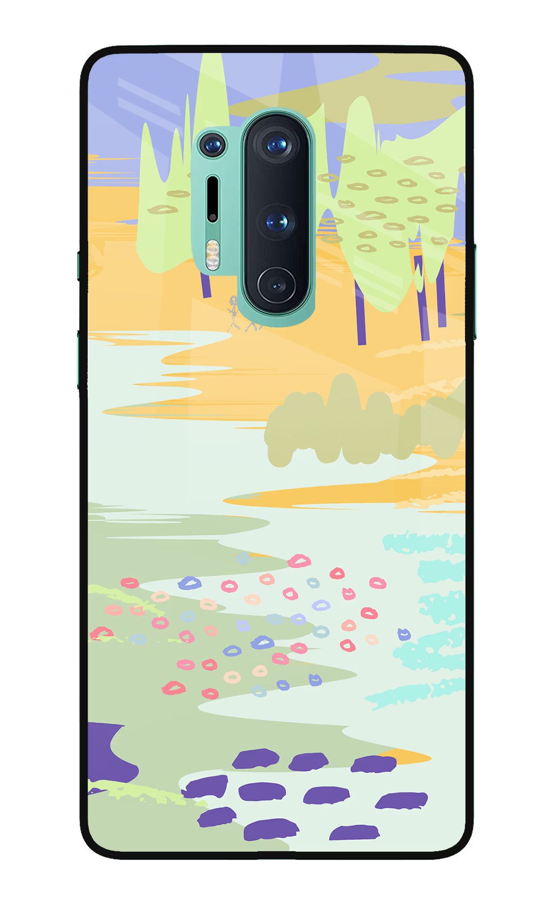 Scenery Oneplus 8 Pro Glass Case Back Cover by Casekaro
